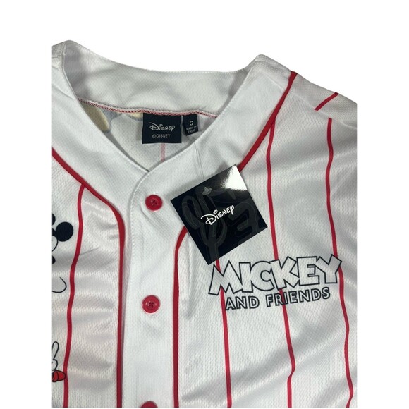 Disney Mickey Mouse & Friends White Lightweight Graphic T-shirt Jersey NWT Sz Sm - Picture 3 of 9